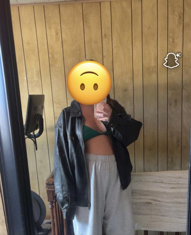 BDG Billie Faux Leather Oversized Bomber Jacket