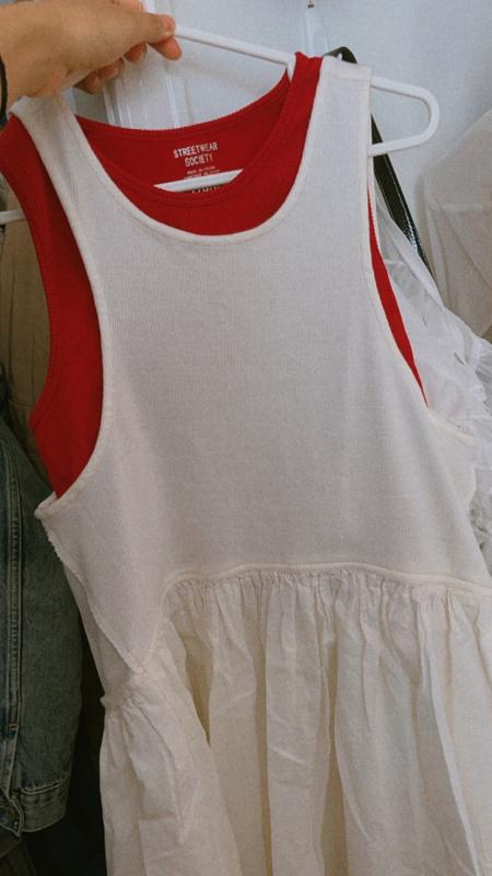 uo lucia trapeze cotton sleeveless mini dress UO Lucia Trapeze Cotton Sleeveless Mini Dress