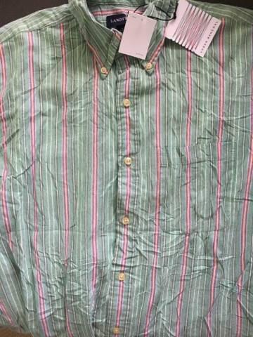 Vintage '90s Vertical Stripe Short Sleeve Button-Down Shirt