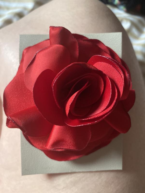 Rose Ribbon Hair Clip
