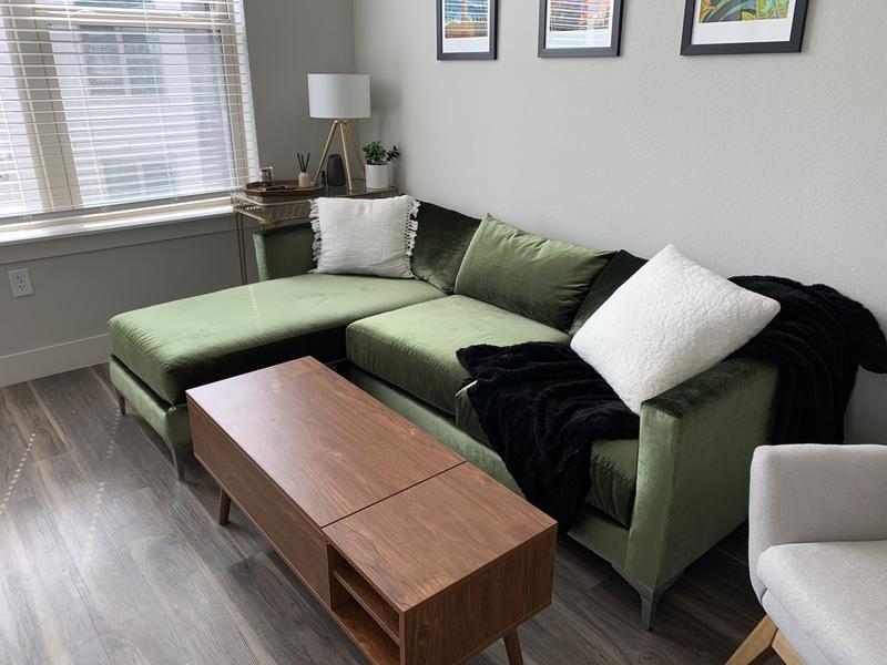 Chamberlin Velvet Sectional Sofa | Urban Outfitters