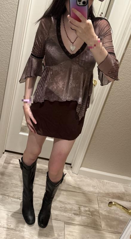 Kimchi Blue Sybil Witchy Mesh Top