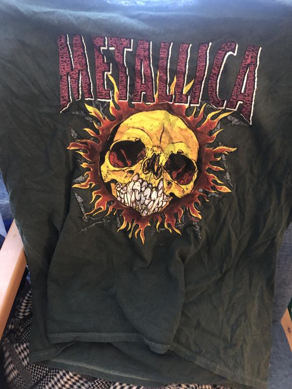 メタリカ　スカル太陽グラフィックTシャツ メタリカ スカル太陽グラフィックTシャツ Metallica Skull Sun