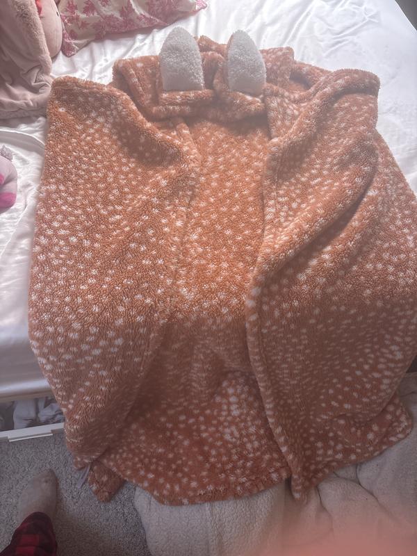 Animal Ears Fleece Throw Blanket