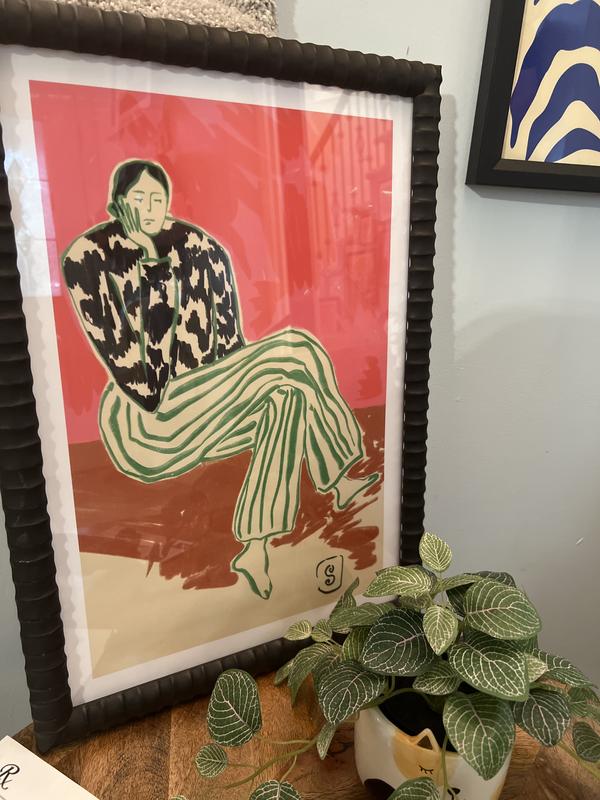 sandrapoliakov CALM WOMAN PORTRAIT Art Print