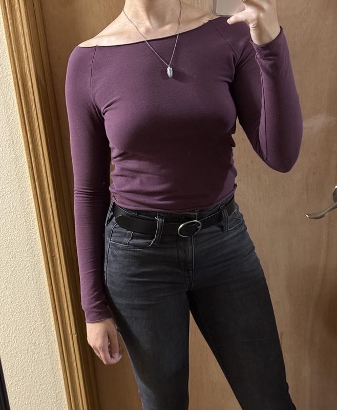 Out From Under Cotton Compression Boatneck Long Sleeve Top