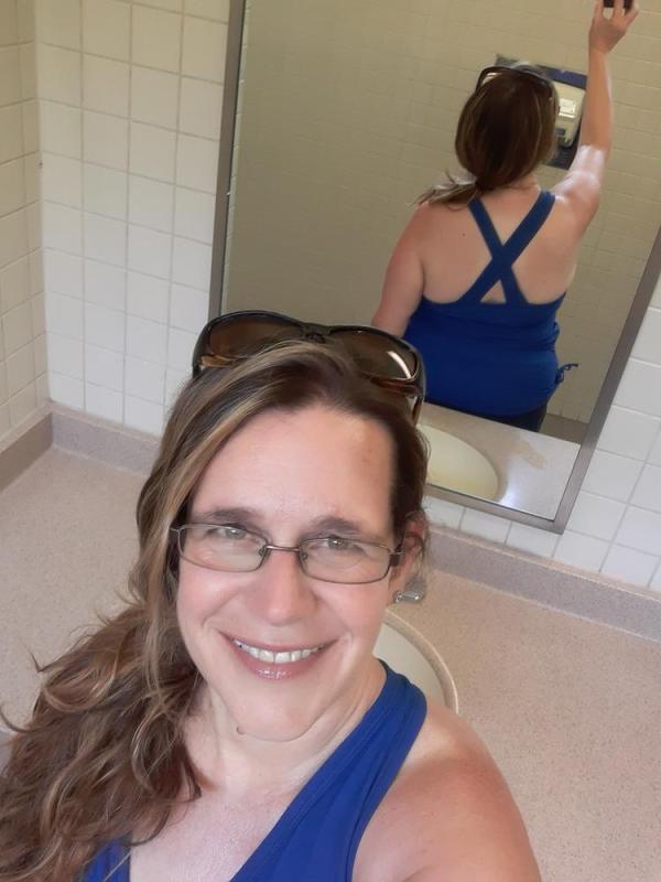 Customer photo for "Love this swim top!!"