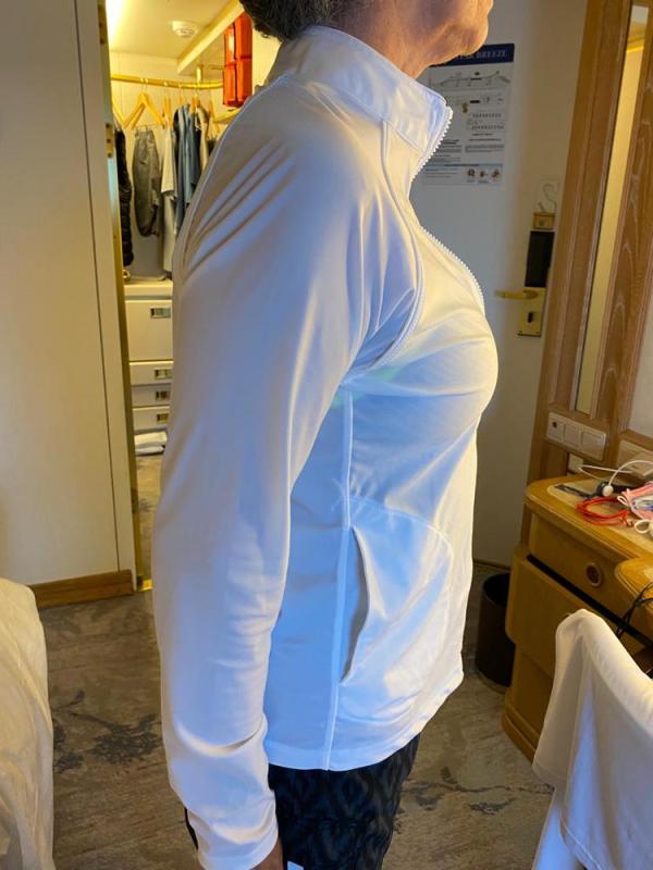 Customer photo for "WOMENS CLASSIC WATER JACKET (White)"