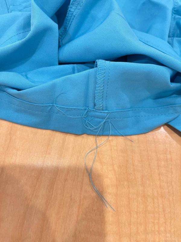Customer photo for "Very poor sewing job"