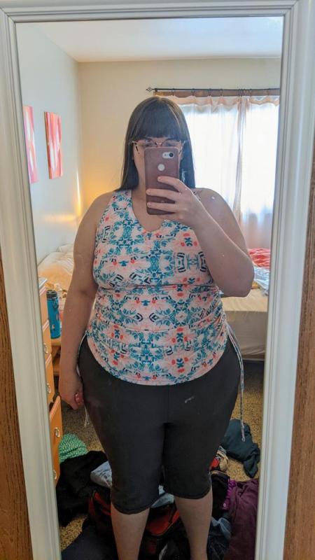 Customer photo for "Women's Ruched Tank Top"