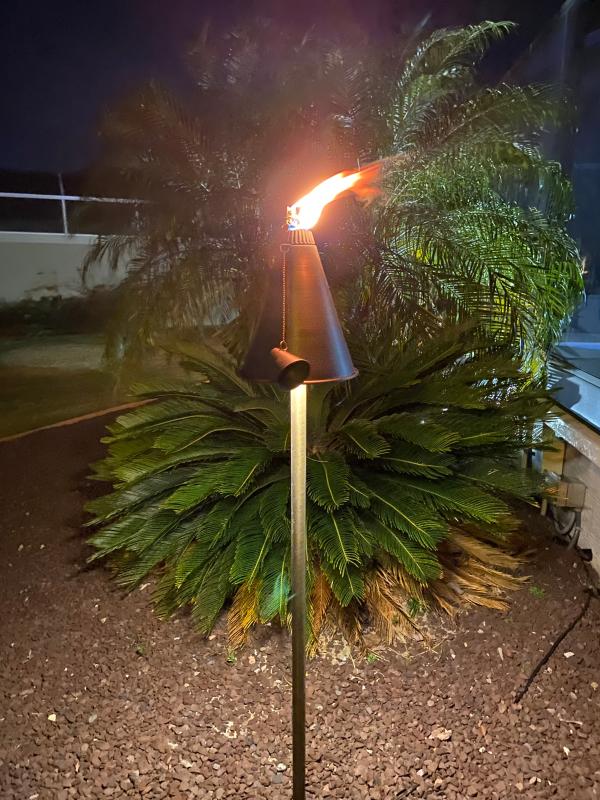 Tiki torch on sale landscape lighting