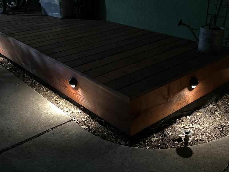 VOLT 300-Lumen 3-Watt Black Low Voltage Plug LED Outdoor Deck Light ...