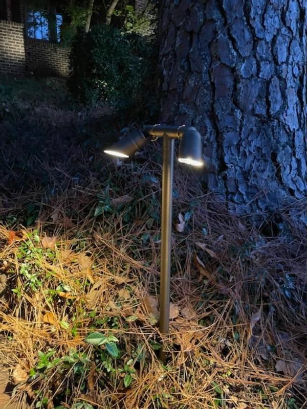 Twinnovator Brass Path & Area Light (Bronze) | VOLT® Lighting