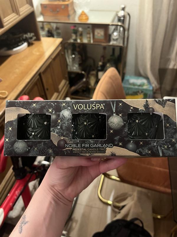 Noble Fir Garland Mini Pedestal Trio Gift Set