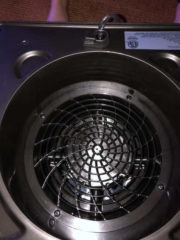 Inside of the purifier once the filter is out