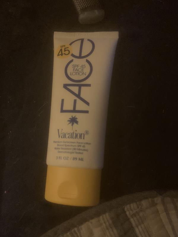 Customer photo for "Classic face lotion spf 45 by Vacation"