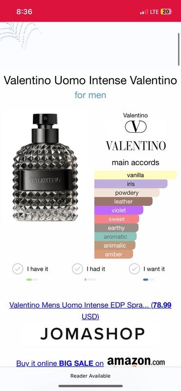 valentino uomo intense amazon