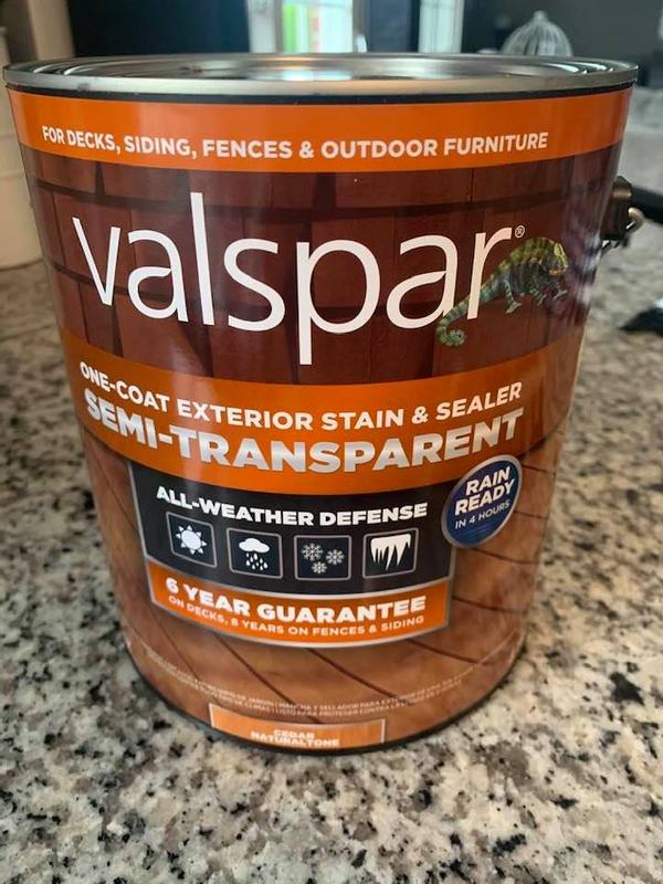 One-Coat Semi-Transparent Stain & Sealer - Valspar® Stain