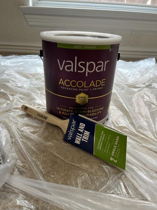 Valspar Accolade Super Premium 100% Acrylic Paint & Primer Semi-Gloss  Interior Wall Paint, Ultra White Base, 1 Qt.