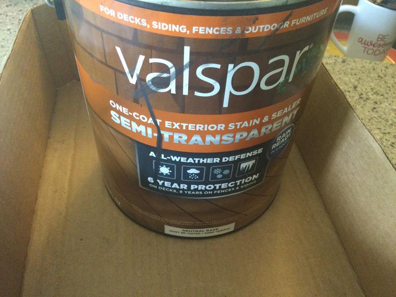 Valspar One-Coat Semi-Transparent (Lowe's) Wood Stain Review