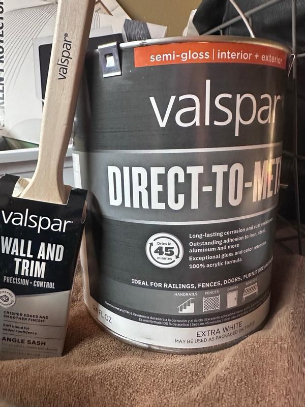 Valspar Direct To Metal Semi gloss Neutral Interior Exterior Water based Industrial Enamel Paint 1 Gallon in the Industrial Enamel Paint department at Lowes