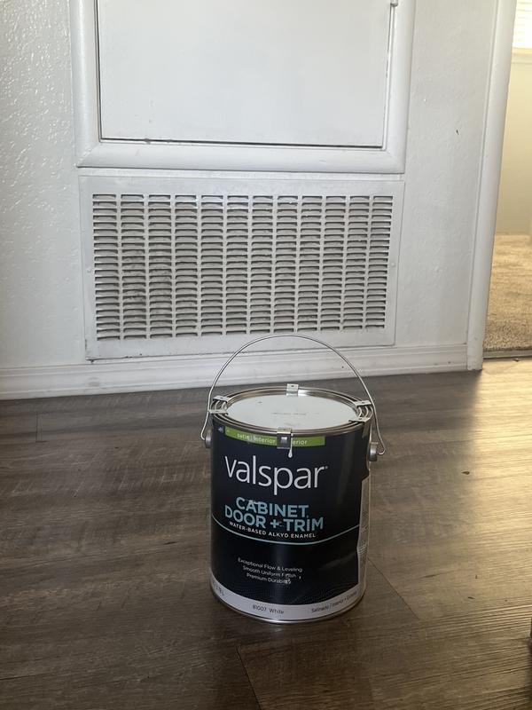 Valspar Satin White Enamel Oil-based Interior Paint (1-Gallon) in