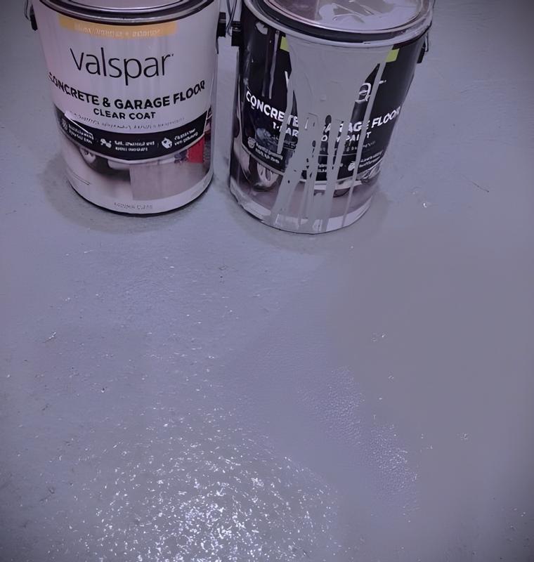 Valspar 1-part Light Gray Epoxy Concrete and Garage Floor Paint ( 1 ...