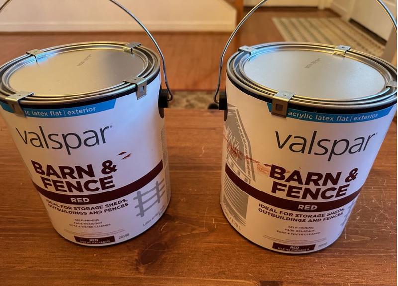 Valspar Barn and Fence Flat Red Latex Exterior Paint (1-Gallon) in