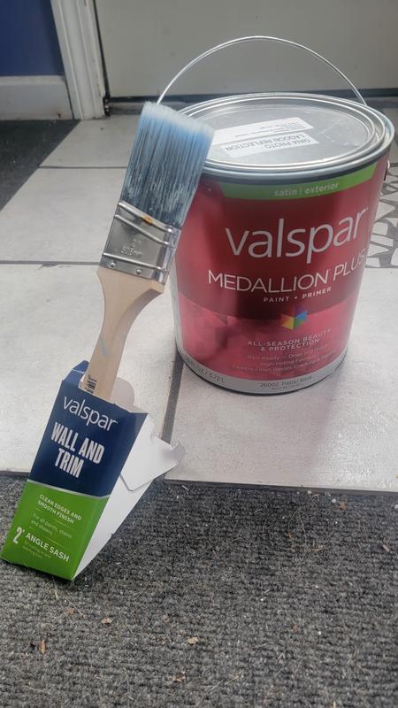 Valspar Medallion 100% Acrylic Paint & Primer Flat Exterior House Paint,  Clear Base, 1 Gal.