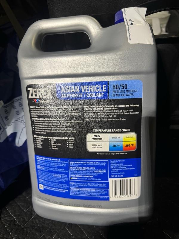 Shop Zerex Asian Vehicle Blue 50/50 Prediluted Antifreeze
