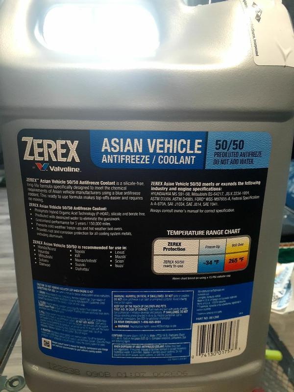 Zerex Asian Blue Vehicle Antifreeze / Coolant - Valvoline™ Global