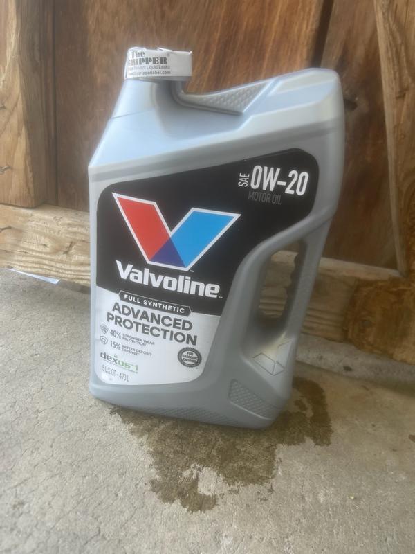 Valvoline Advanced Full Synthetic Engine Oil 0W-20 5 Quart