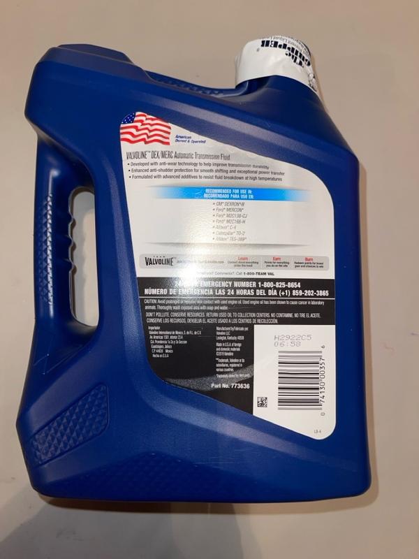 Valvoline Dex / Merc Automatic Transmission Fluid 1 Quart