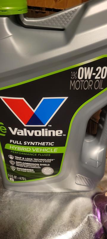 Valvoline Hybrid Vehicle Full Synthetic Motor Oil SAE 0W-20 5 QT