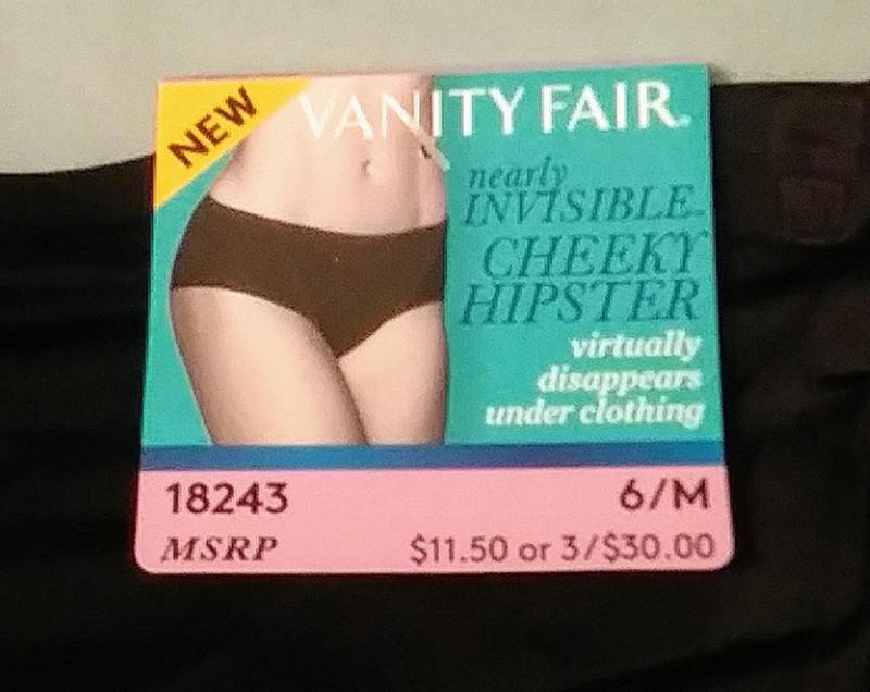 Detail showing the label.  These panties have very smooth edges with no stiched seams.