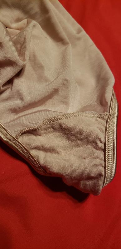 These panties are made mostly of Spandex and Nylon, but as you can see, the are 100 percent cotton in the lady parts area.