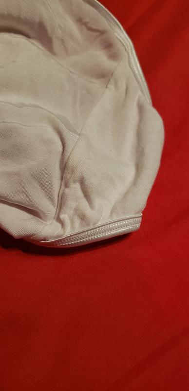 These panties are made mostly of Spandex and Nylon, but as you can see, the are 100 percent cotton in the lady parts area.