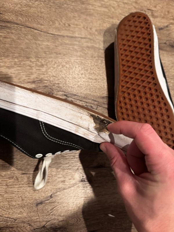 Customer photo for "I've never had a pair of Vans wear down so quickly"