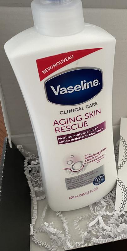 vaseline aging skin rescue on face