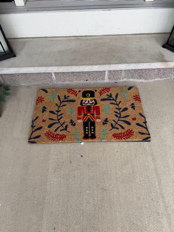 VCNY Home Nutcracker Holiday Outdoor Coir Doormat, 18