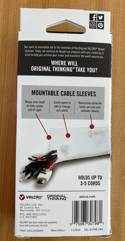 VELCRO® Brand Mountable Cable Sleeves