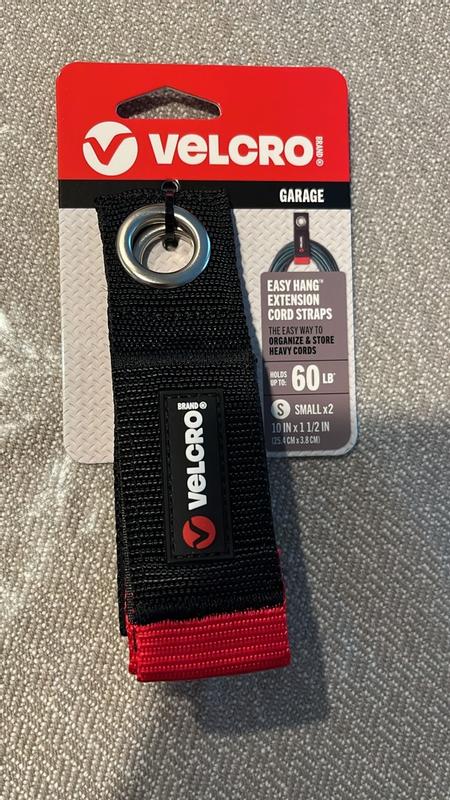 VELCRO Brand Black Easy-hang Extension Cord Strap 1/2in X 10in (2-Pack ...