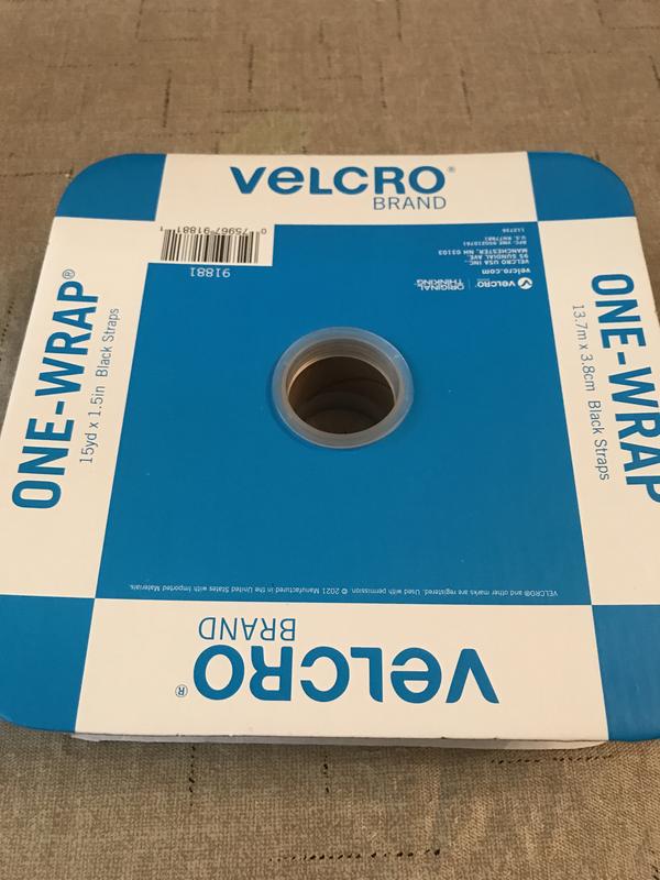 VELCRO® Brand ONE-WRAP® Black Roll, 4ft.