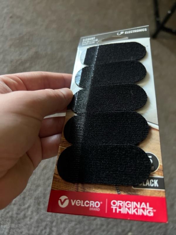 VELCRO Brand Cord Keepers 2 58 x 1 18 Black Pack Of 5 Keepers Office
