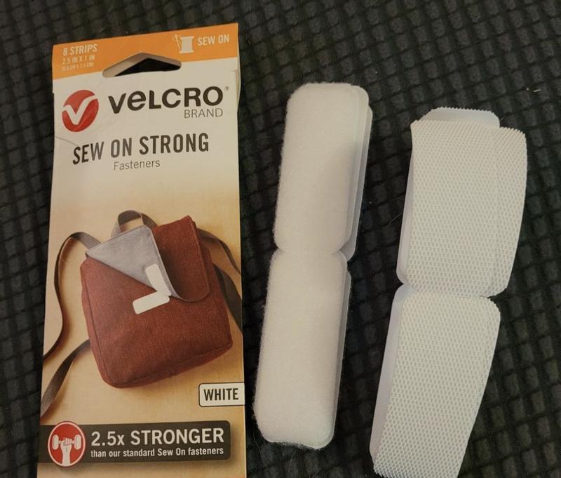 Velcro Brand Sew on Strong Tape 2.5x1 8/Pkg-Black
