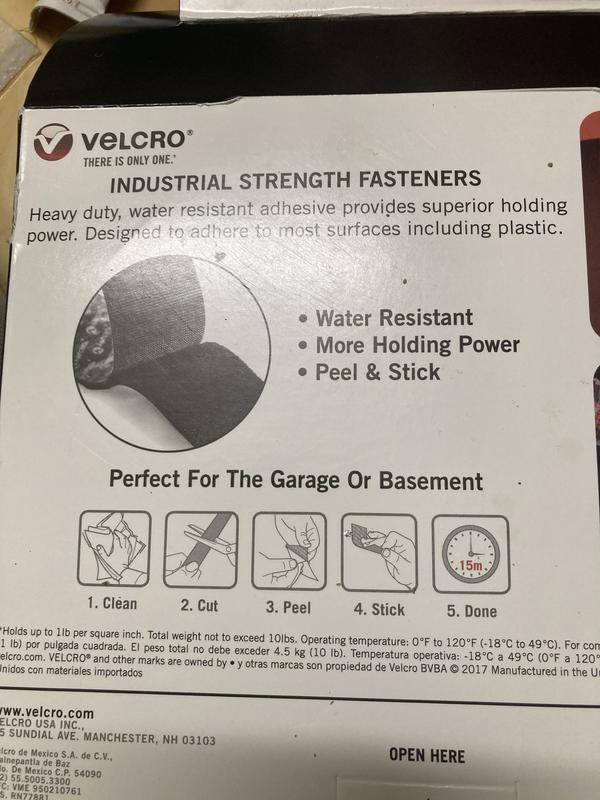 Velcro® Brand 2-Pack 4 x 6 Industrial Adhesive Backed Hook & Loop Sheets