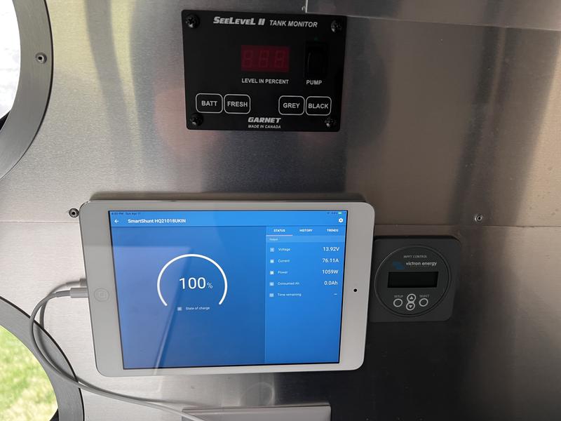 Velcro iPad to interior wall of travel trailer