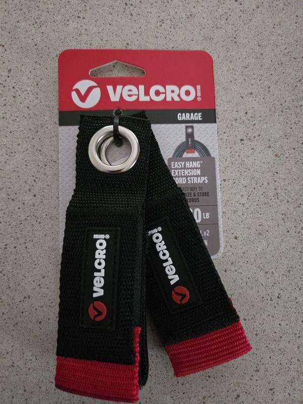 VELCRO Brand Black Easy-hang Extension Cord Strap 1/2in X 10in (2-Pack ...
