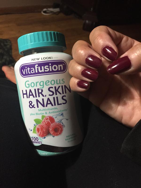 Vitafusion Gorgeous Hair, Skin & Nails Multivitamin Gummy Vitamins, 100  count | Meijer
