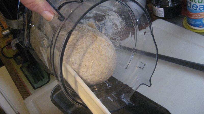 The amazing dough ball produced by the 48 oz. Dry Blade Container, using my Vitamix 7500 unit!